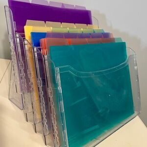Ultimate Office StationMate Desktop Organizer with 25, 5th-Cut PocketFiles